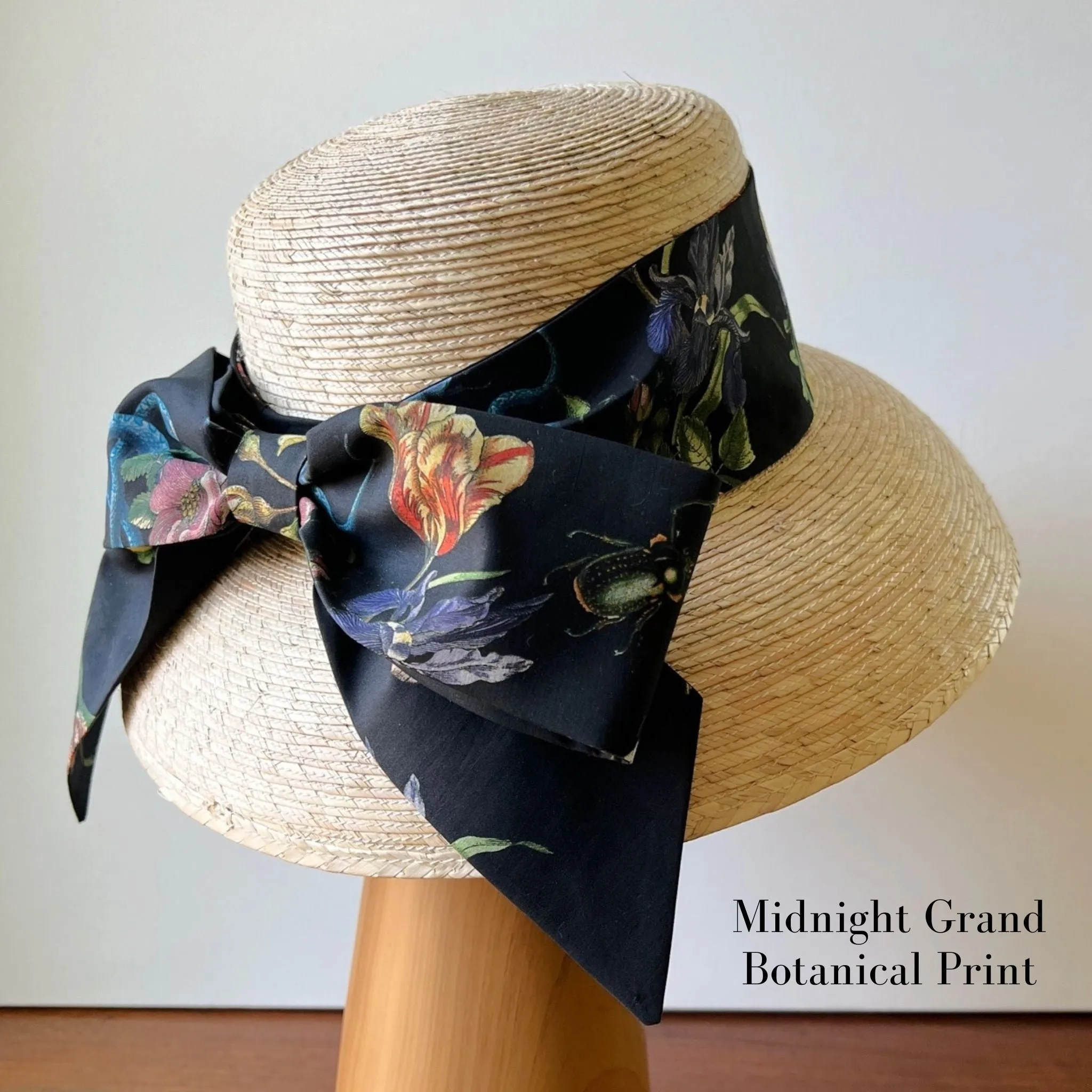 Molly Goodall Midnight Grand Botanical Middy Bow Hatband