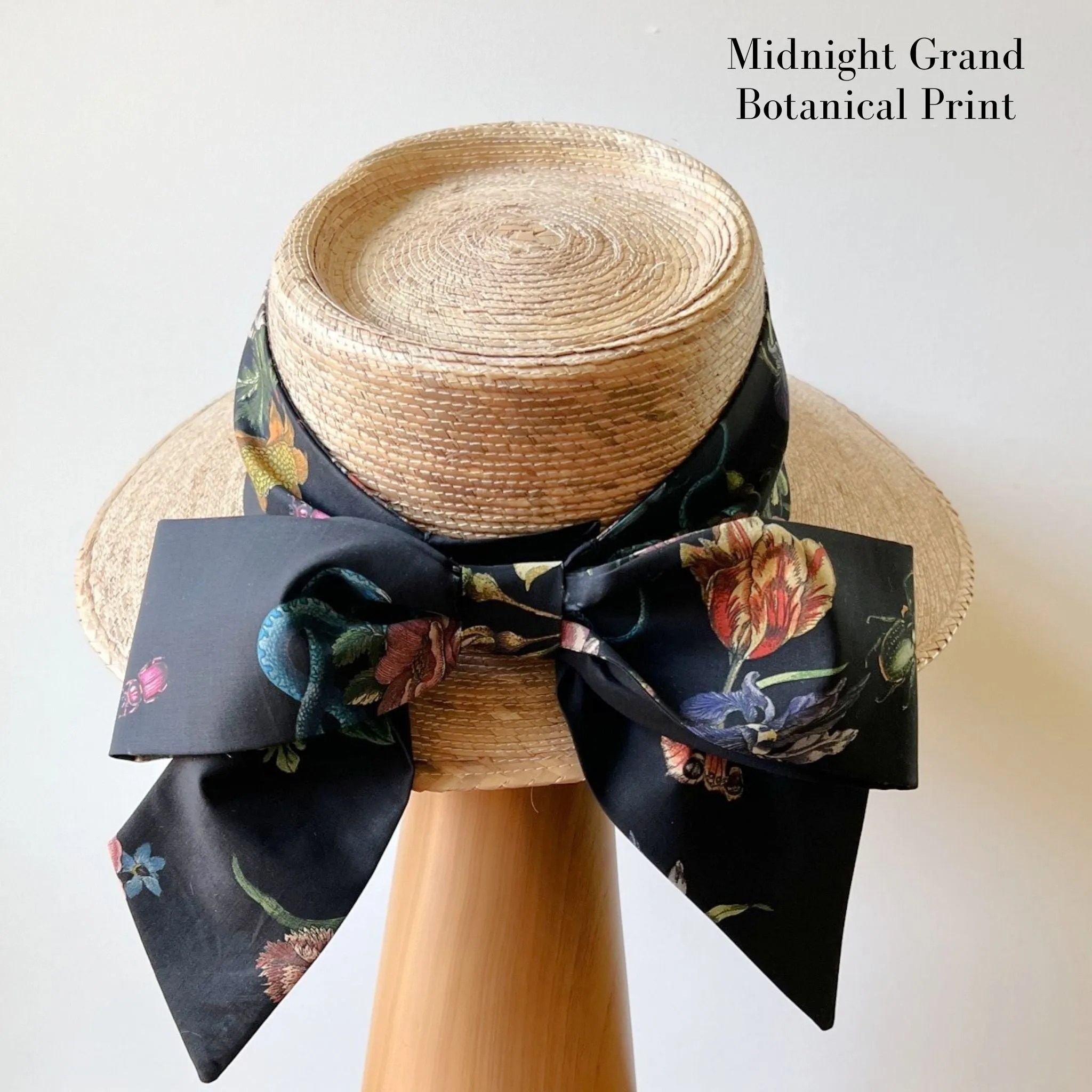 Molly Goodall Midnight Grand Botanical Middy Bow Hatband