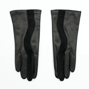 NAPPA LEATHER GLOVE WITH SUEDE INSERT