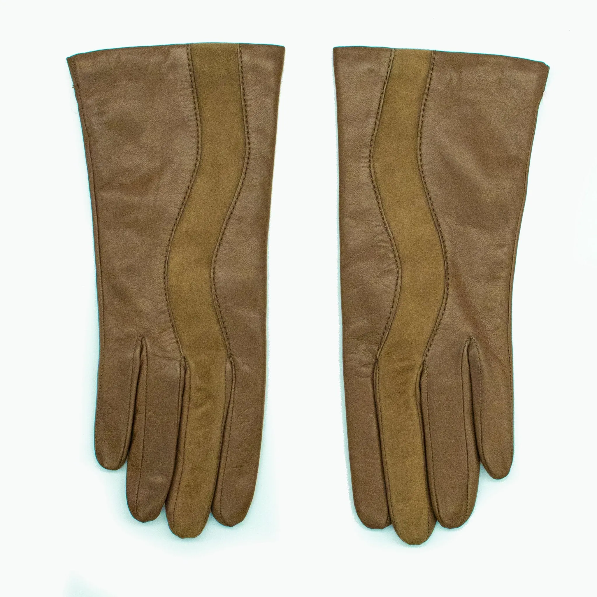 NAPPA LEATHER GLOVE WITH SUEDE INSERT