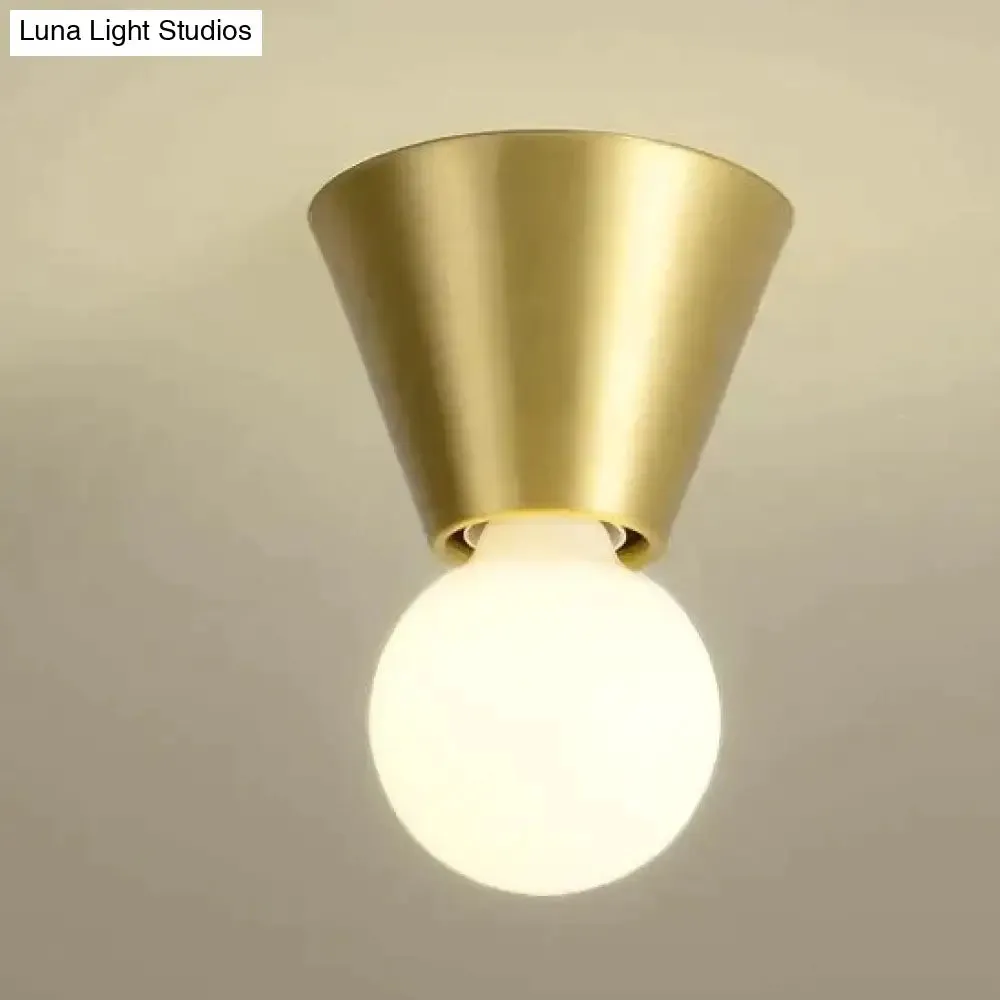 Nordic Minimalist Hall Brass Ceiling Lamp