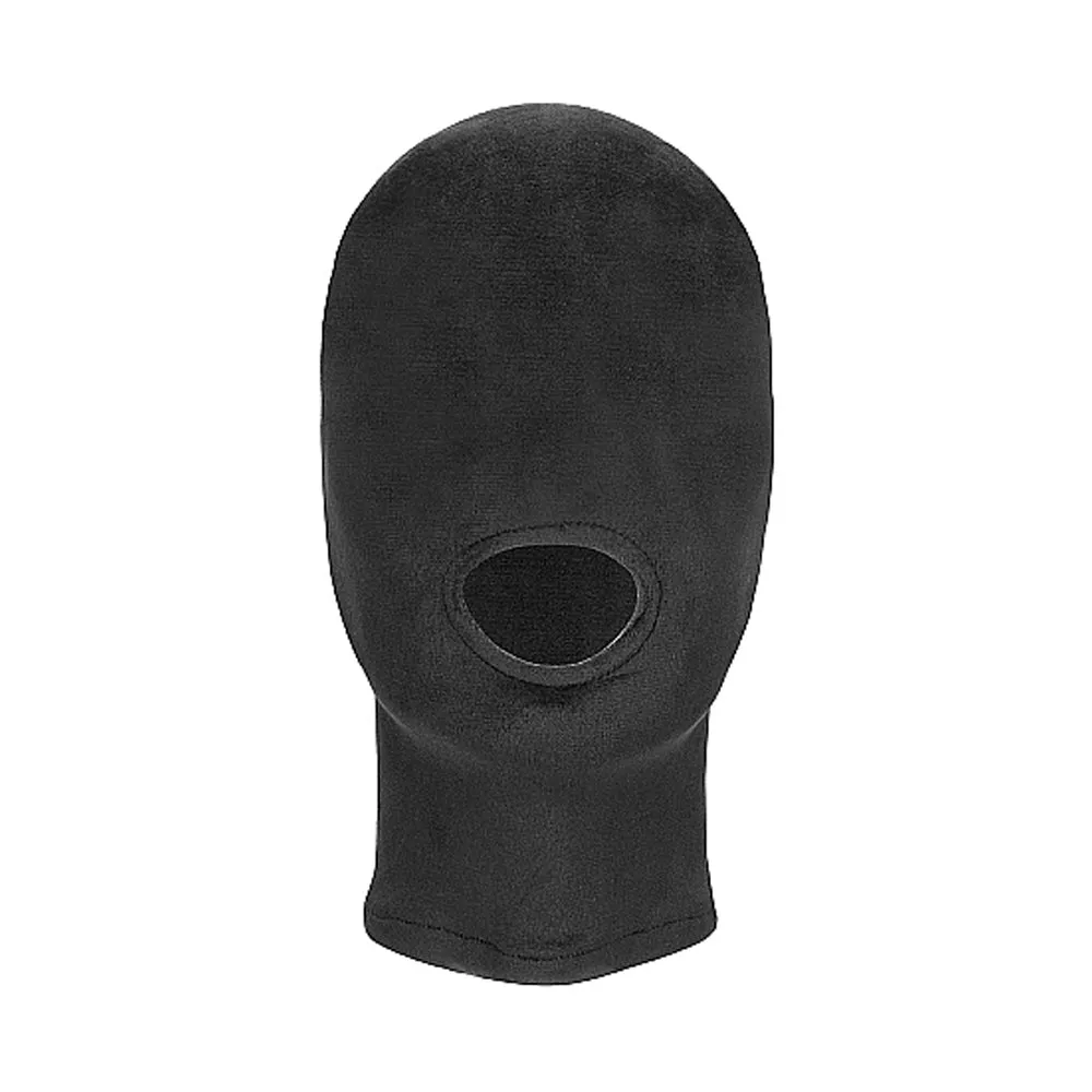 Ouch! Velvet Full-Head Mask With Mouth Opening Black