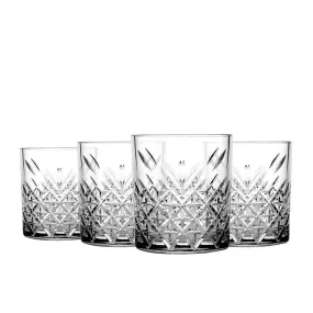 Pasabahce Timeless Double Old Fashioned Glasses - Set of 4 - 345ml