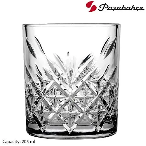 Pasabahce Timeless Glass Tumbler 205ml Whisky 4pack 23321