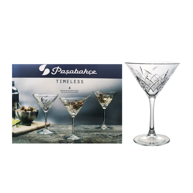 Pasabahce Timeless Glass Tumbler 230ml Martini 4pc 23326