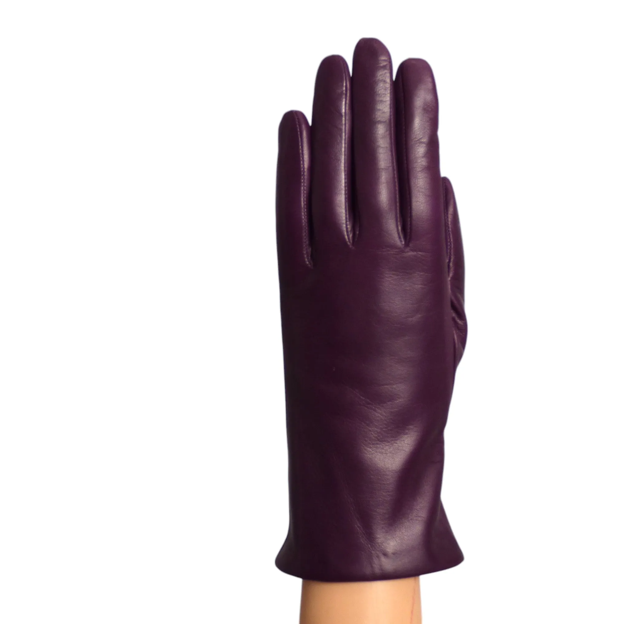 PORTOLANO- NWT Purple Leather Gloves, Size 7