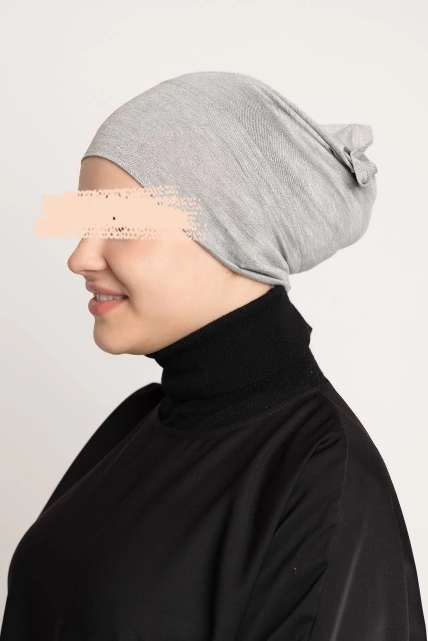 Premium Hijab Undercap - Light Marble Gray