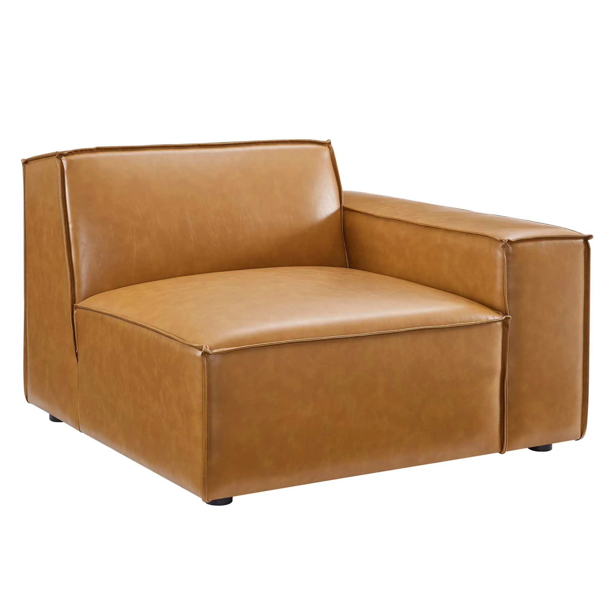 Restore Right-Arm Vegan Leather Sectional Sofa Chair by Modway