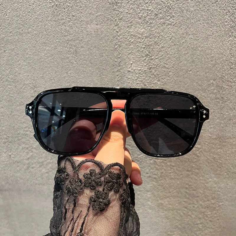 Retro Korean Type New Arrival Sun Shade Small Square Box Sunglasses for Women Trendy Stylish Men Couple round Face Internet Celebrity Fashionable Sunglasses