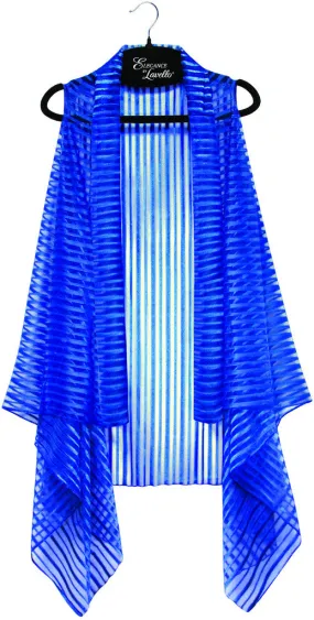 sapphire sheer striped vest Case of 10