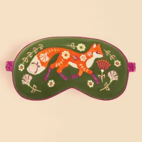 Scandinavian Fox Luxury Lavender Velvet Eye Mask