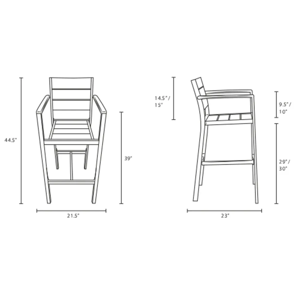 Shore Outdoor Patio Aluminum Bar Stool