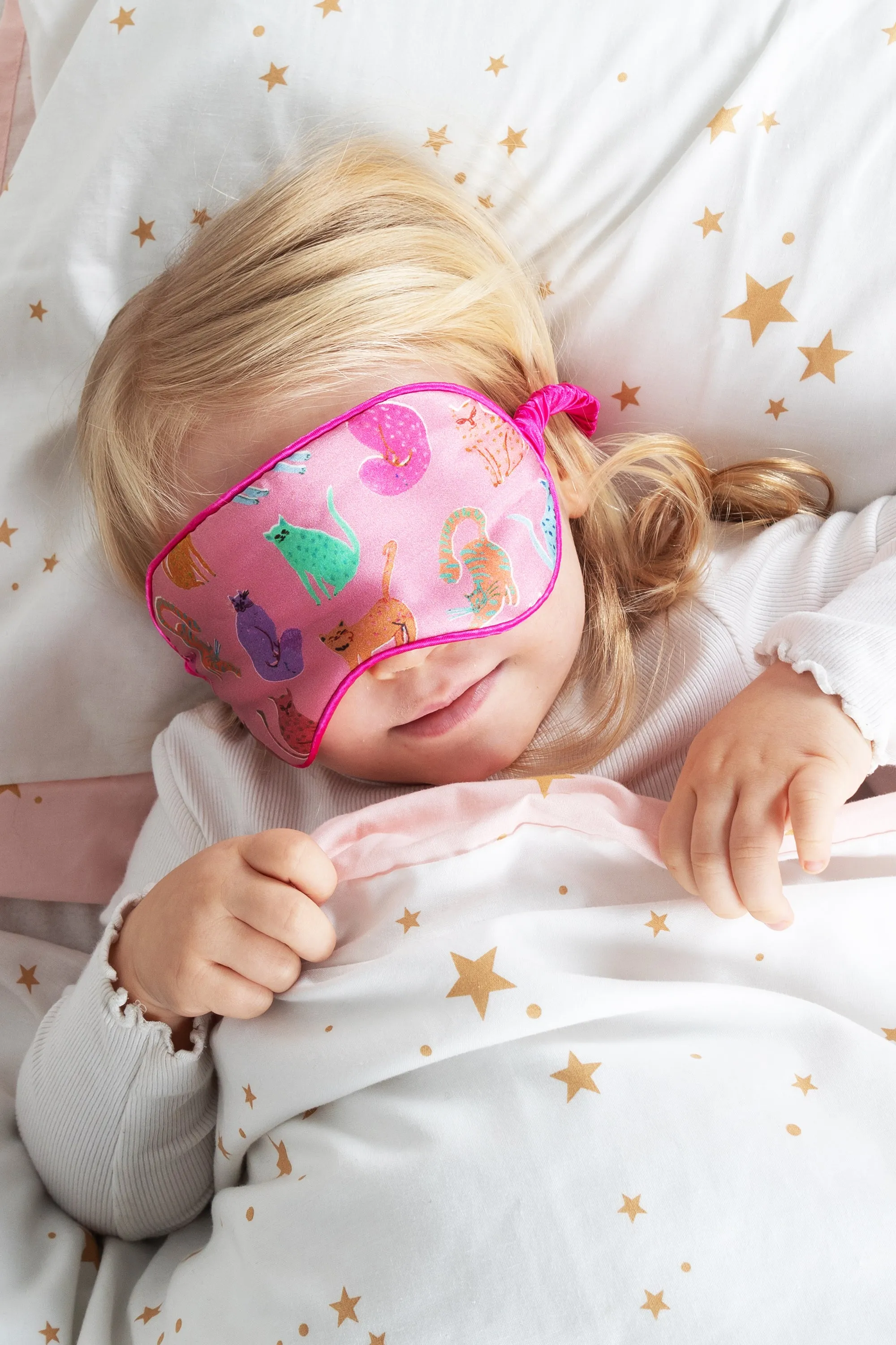 Silk Eye Mask For Kids / "Cats and Kittens"