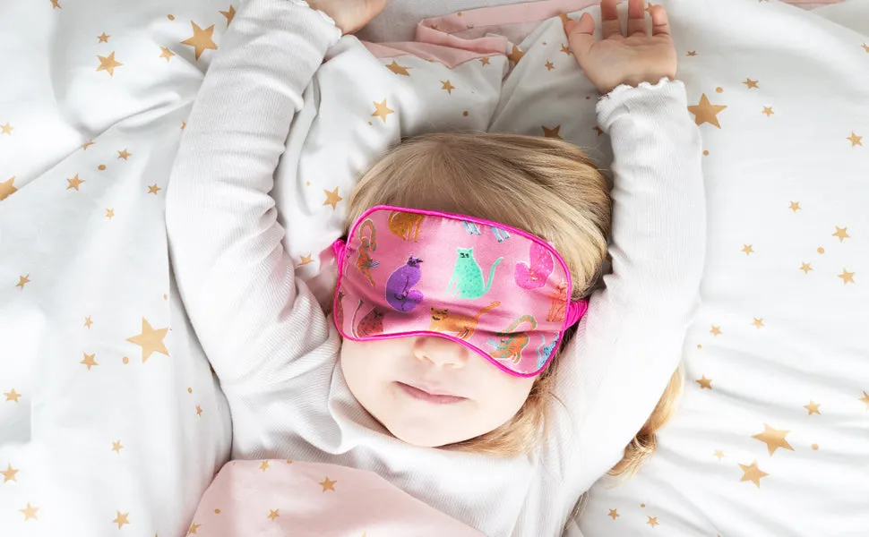 Silk Eye Mask For Kids / "Cats and Kittens"