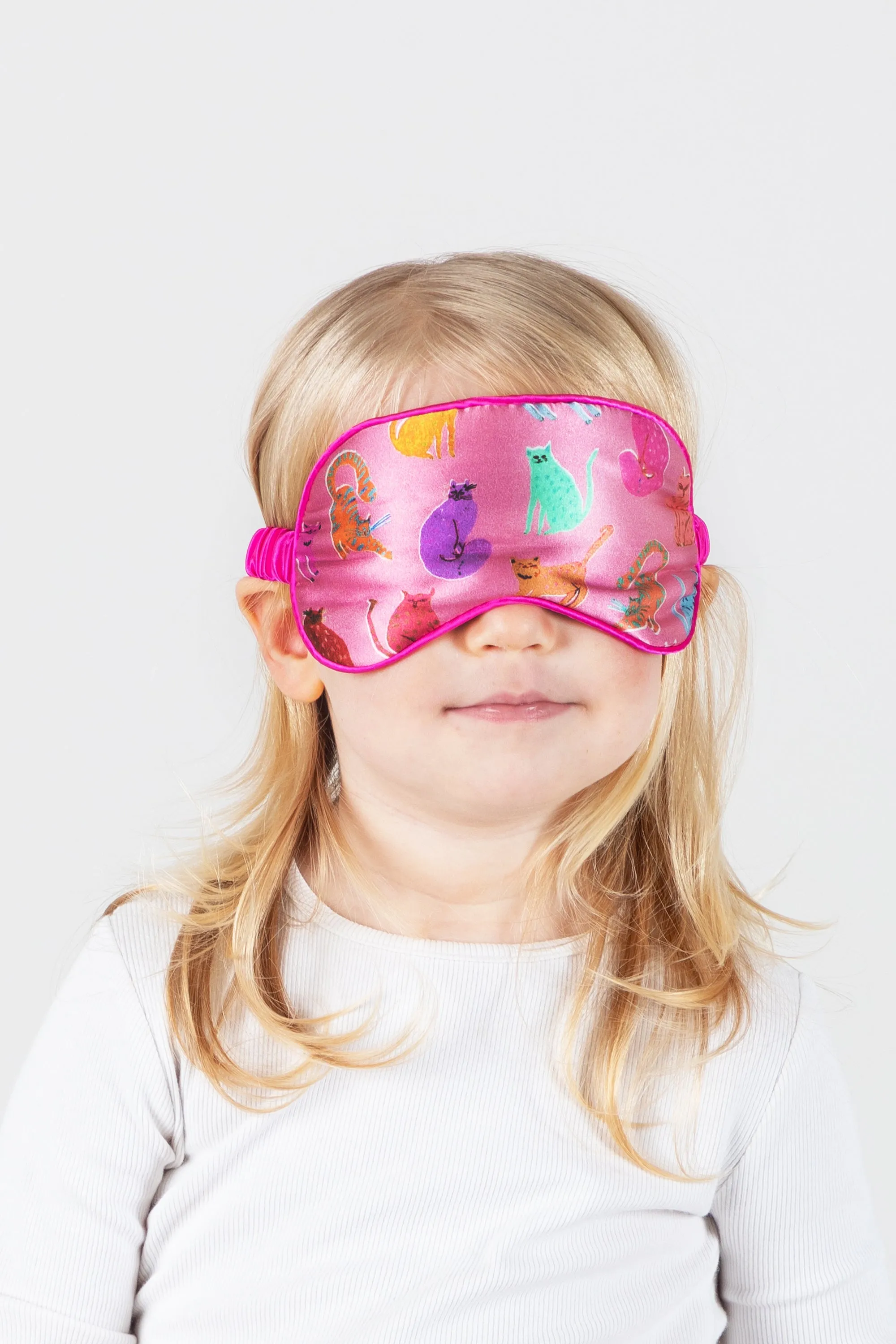 Silk Eye Mask For Kids / "Cats and Kittens"