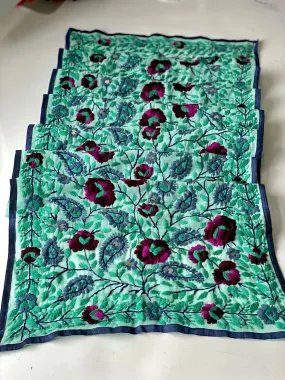 Teal x Purple Mini Georgette Neck Scarf / Wrap