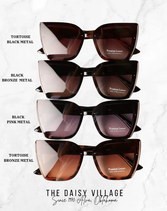 Timeless Frameless Oversized Cat Eye Sunglasses