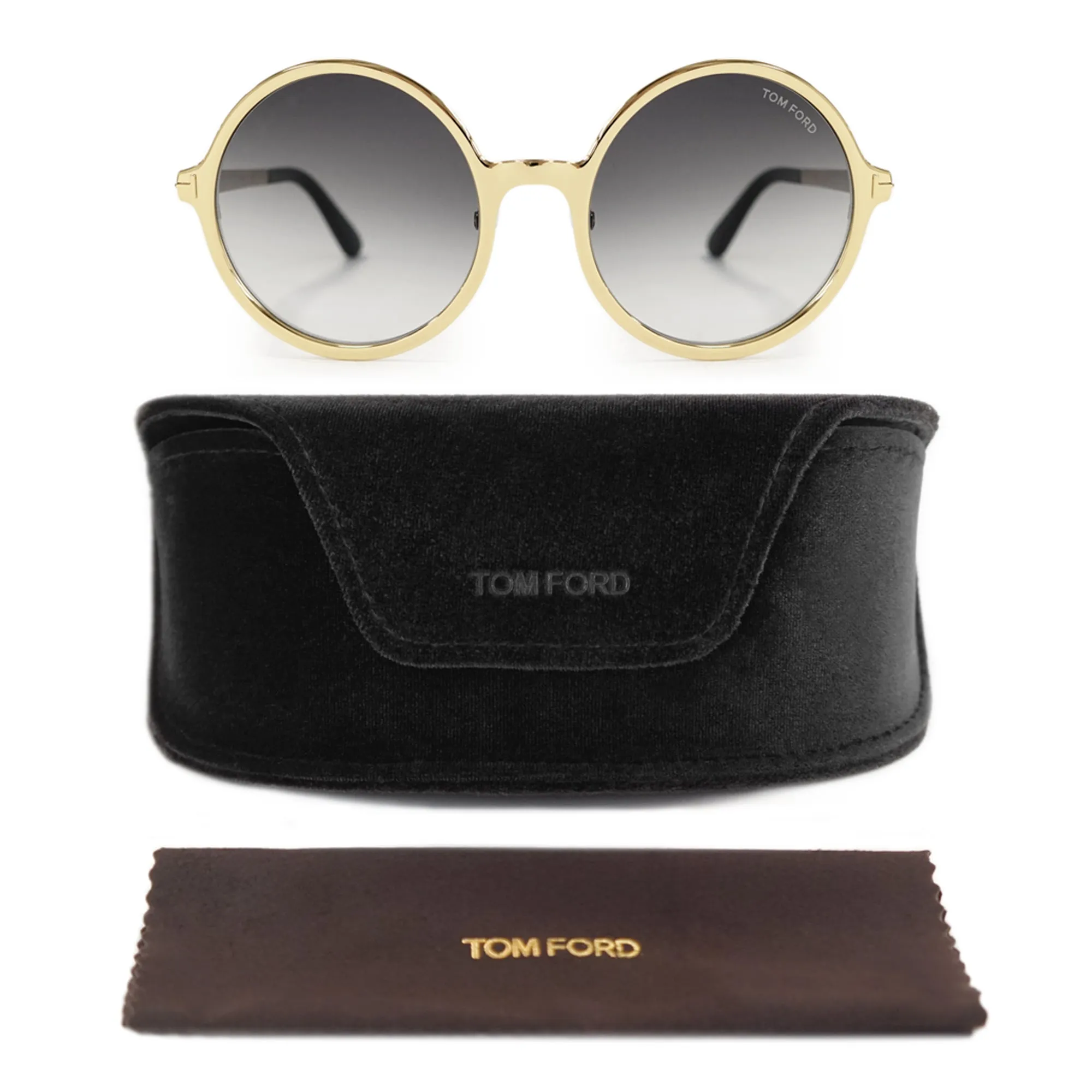 Tom Ford Ava-02 Round Sunglasses Gold FT0572 28B