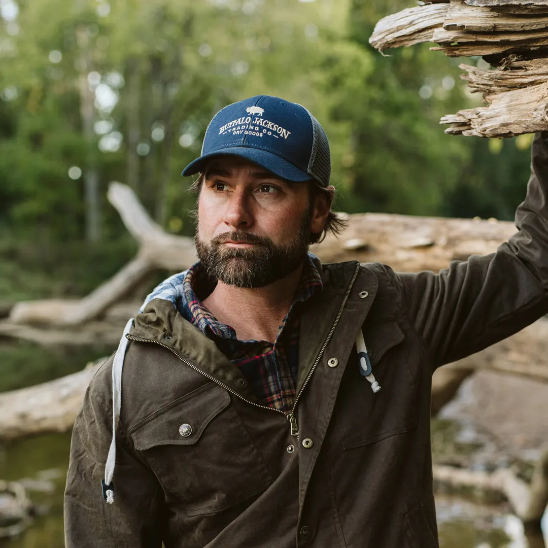 Trucker Patch Hat | Navy and Gray Mesh